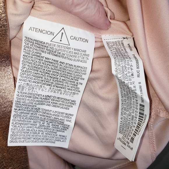 Zara Trafaluc Collection Ruffle Mini Dress Small ROSE GOLD Color - Picture 6 of 7